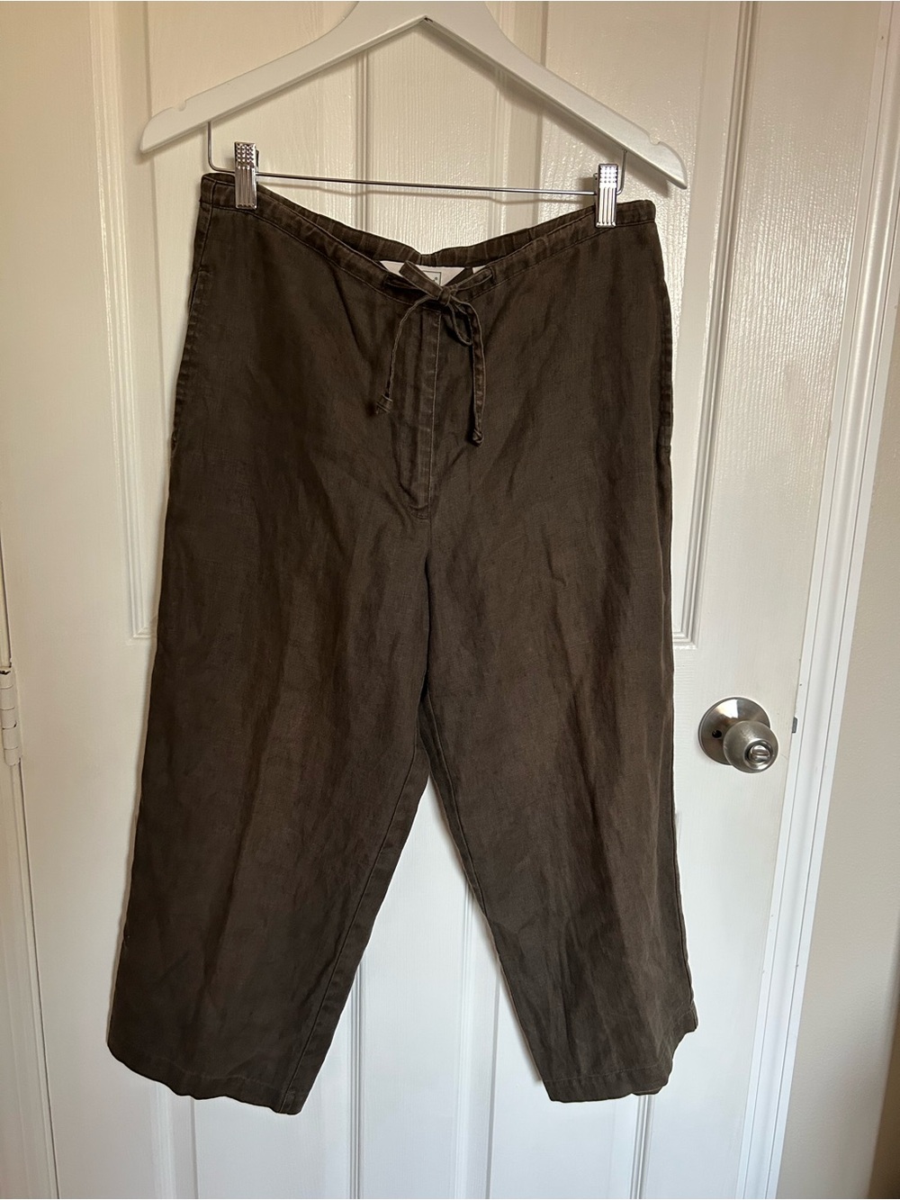 L.L. Bean Women's Linen Drawstring Chinos - Brown